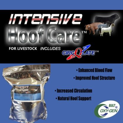 Intensive Hoof Care Livestock Supplement Enhances Blood Flow, Improves Hoof Structure, Increases Circulation, And Offers Natural Hoof Support.