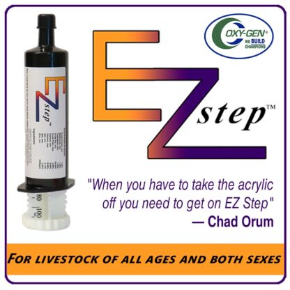 EZ Step Livestock Supplement For The Stride And Mobility That Wins. Keep Your Animal Focused And Moving Smoothly. Naturally And Drug-Free!