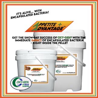 Appetite Advantage Livestock Supplement Is alive With Encapsulated Bacteria. Get the Show Day Success of Oxy-Gen with Immediate impact of Bacteria!