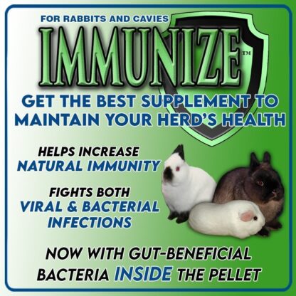 Immunize Rabbit Supplement Reduces Extreme Stress As A Result Of Transporting And Shipping. Helps Your Rabbit With The Stress Of A Multiple Table Show!