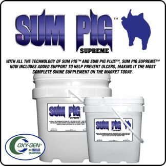 Now includes added support to help prevent ulcers, making it the most complete swine supplement on the market today. If you used and loved Sum Pig Plus, you will like Sum Pig Supreme™ even more.